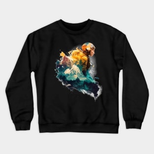 Water Color Mountain Climbing - Rock Climbing Crewneck Sweatshirt